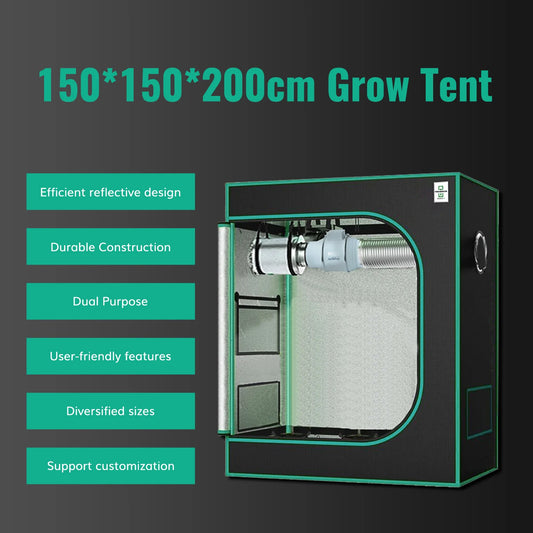 150x150x200cm Indoor Grow Tent Kit and Accessories