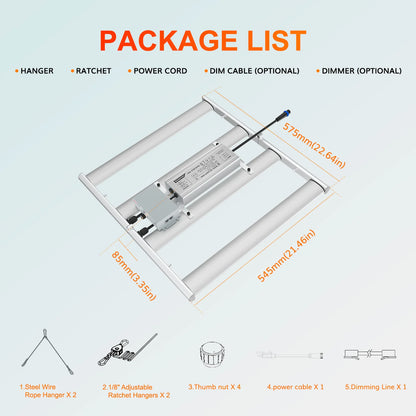 200W Full Spectrum Seedling LED Grow Light (FOLDABLE)