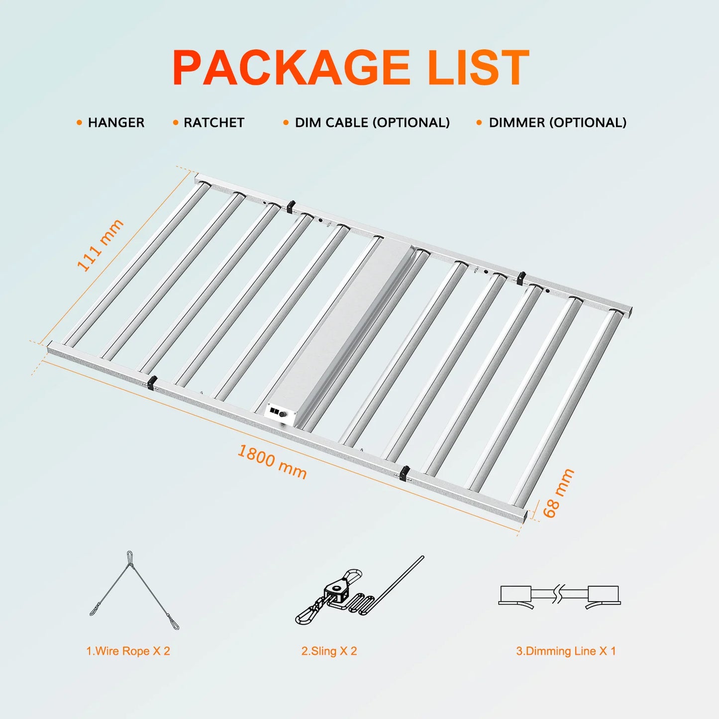 1200W Full Spectrum Dimmable LED Grow Light (FOLDABLE)